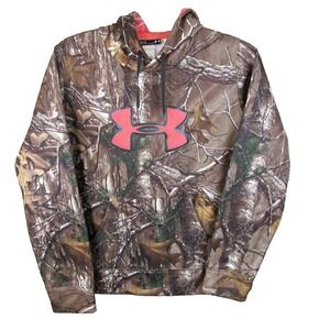 Under Armour Semi-Fitted Realtree Extra Camo Hooded Sweatshirt Hoodie Women's‎ L